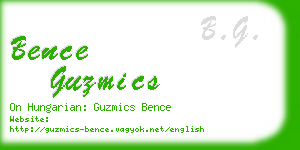 bence guzmics business card